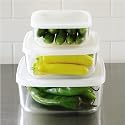 Bormioli Rocco Frigoverre Square 3-Piece Storage Set with Frosted Lids