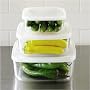 Bormioli Rocco Frigoverre Square 3-Piece Storage Set with Frosted Lids