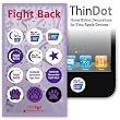 ThinDot Home Button Decals for iPad, iPhone and iPod Touch "Fight Back"