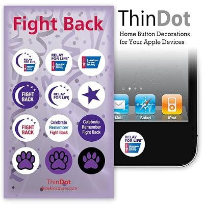 ThinDot Home Button Decals for iPad, iPhone and iPod Touch "Fight Back"
