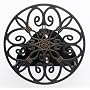 Liberty Garden Products 670 Decorative Anti-Rust Cast Aluminum Wall-Mounted Garden Hose Butler/Hanger with 125-Foot Capacity, Antique Patina Finish