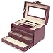 Jewelry Box Leather Pum Matching Stitching Tassel Buckle