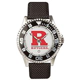 Rutgers Scarlet Knights Suntime Competitor Poly/Leather Band Watch - NCAA College Athletics