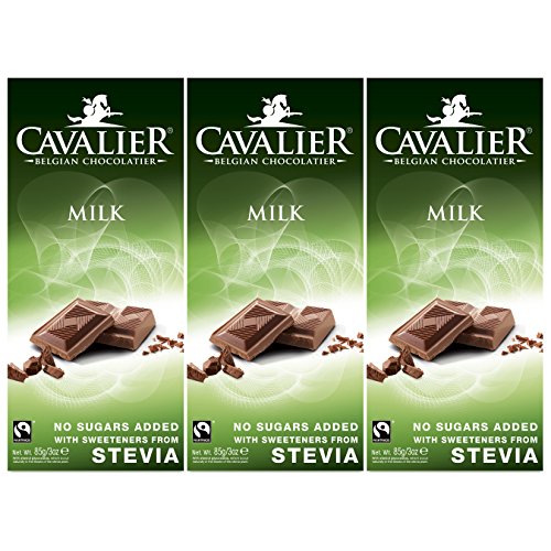 Stevia-Schokolade, Cavalier Belgian Chocolate 'Milk' 3 x 85g
