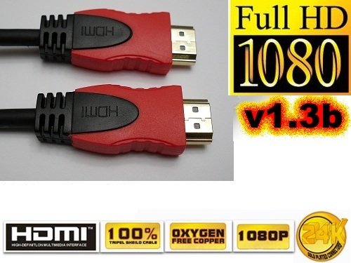 Premium 12ft High Speed HDMI Cable - Version 1.3b Category 2 Certified - 1080p (24K Gold Plated)! For PS3 HDTV Plasma - LCD - XBOX360 - Blu-Ray Players - Satellite & Cable boxes