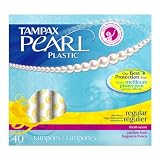 Review Tampax  / Tampax Plastic Pearl Regular Fresh Scent, 40-Count Packages (Pack of 6)