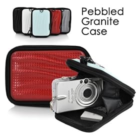 Click here to buy CaseCrown Pebbled Granite (Red) Hard Cover Case for Toshiba Camileo S20 Full HD Pocket... by CaseCrown.