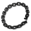 Black Plated Stainless Steel Bracelet - 9 Inches