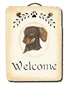 Dachshund Welcome Slate