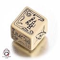 Call of Cthulhu Official Dice D6 Beige & black (クトゥルフ６面体ダイス1個 ベージュ＆ブラック)