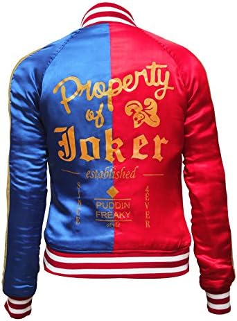 Harley Quinn Suicide Squad Womens Jacket (Medium, Red and Blue)