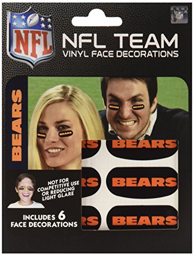 Chicago Bears Team Logo Eye Black Strips-3 Pairs