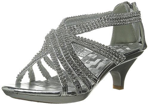 Forever Link Angel 41K Little Girls Rhinestone Heel Platform Dress Sandals