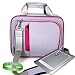 13.3 Laptop Messenger bag with Shoulder Strap for all models of Wacom Bamboo ( Fun , Craft , Pen Tablet, pen and Touch Small Tablet ) -- PINK & PURPLE + Live * Laugh * Love Vangoddy Wrist Band!!!
