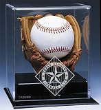TEXAS RANGERS AUTOGRAPH BASEBALL DISPLAY CASE w/ GLOVE