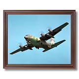 C-130 Cargo Airplane Jet Army Picture Framed Art Print