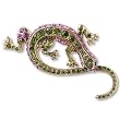 Multicolor Crytal Lizardes Pin Brooches