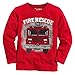 Captain Meow Baby Boy Long Sleeve Fire Truck Red Tee 18-24M