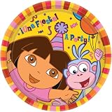 Dora the explorer Party plates, paper, pack of 8, 22.8 cms, 9 ins.