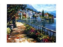 Sunlit Stroll Scenic Art Poster Print by Howard Behrens, 36x27