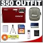 Nikon Coolpix S50 7.2 Megapixel Digital Camera (Red) with 3x Optical Zoom + Transcend 2GB SecureDigital (SD) Card + High Speed 2.0 USB SecureDigital Card Reader + Spare EN-EL8 Battery for Nikon + Digital Camera Case