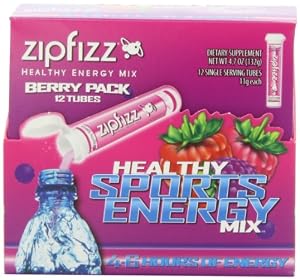 Zipfizz Healthy Energy Drink Mix, Berry, 0.39-Ounce, 12-Count