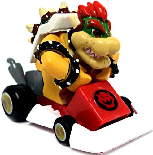 Mario Kart DS Gashapon 1.5 Inch Pull Back Racer Bowser Square Front Bumper
