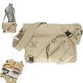 ELEPHANT Laptoptasche JACK BAG Canvas Notebooktasche [ 15,4 Zoll: max. 38 x 28 cm ] Messenger Schultertasche / SAND Camel