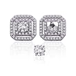 14K White Gold 1/2 ct. Diamond Earring Jackets