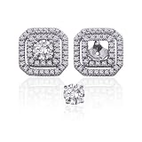 10K White Gold 1/2 ct. Diamond Earring Jackets