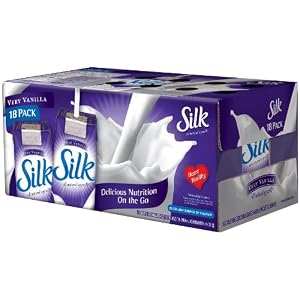 Silk Very Vanilla Soymilk Natural, 8-Ounce Containers (Pack of 18)