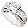 One of a Kind 3 1/4ctw IGI Cert Oval-cut Diamond Ring (G-J/VS-SI2) in Platinum & 18k Gold