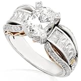 One of a Kind 3 1/4ctw IGI Cert Oval-cut Diamond Ring (G-J/VS-SI2) in Platinum & 18k Gold