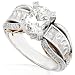 One of a Kind 3 1/4ctw IGI Cert Oval-cut Diamond Ring (G-J/VS-SI2) in Platinum & 18k Gold