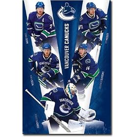 Vancouver Canucks Henrik Daniel Sedin Ryan Kesler Alexandre Burrows Roberto Luongo Sport Poster - 22x34