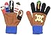 Kidorable Pirate Soft Acrylic Knit Brown Gloves for Boys w/Crossbones and Cutlass