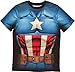 Marvel Captain America Men's Cappin Stance T-Shirt, White Sublimated, Large