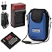 EZOPower Battery + Travel Charger with Car/EU Adapter + Blue/Black EVA Case for Canon PowerShot ELPH 330 HS, ELPH 310 HS, ELPH 300 HS, ELPH 100 HS Digital Camera (Compatible with NB-4L / CB-2LV)