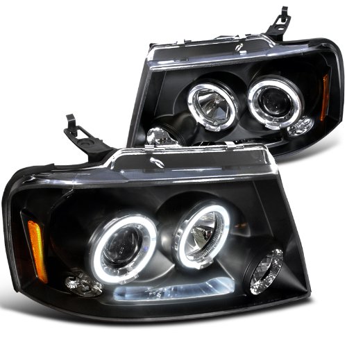 Ford F150 Dual Halo Led Black Projector Head Lights On Sale