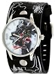 Vintage Ink #VI-W29A Men's Tattoo Inspired Wide Leather Strap Watch