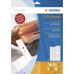 Herma 7585 Fotoh�llen, Fotophan-Sichth�llen, wei�, Fotogr��e: 10x15 hoch cm