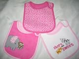 Child of Mine Carter's waterproof 3 - Pack Baby Bibs Pink Jungle/Safari bib