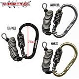 ダムトラックス DAMMTRAX 荷物の盗難予防 ダイヤル式ロック付カラビナ 1mのケーブル付 ヘルロックケーブル シルバー 内径75mm HELL LOCK CABLE