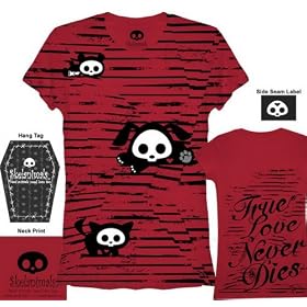 Skelanimals DEVOTION Juniors Red Tee T-Shirt