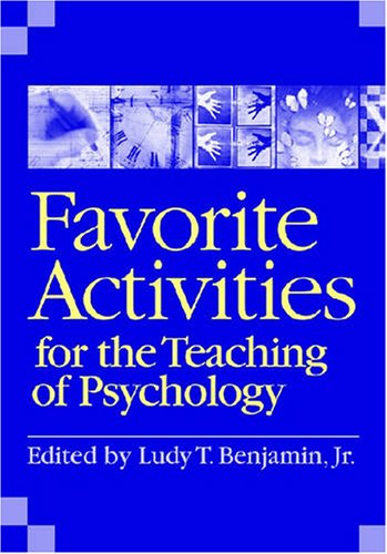 favorite activities for the teaching of psychology activities handbook for the teaching of psychology