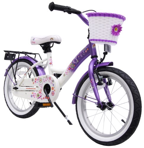 bike*star 40.6cm (16 Inch) Kids Children Girls Bike Bicycle Classic - Colour Lavender Lilac & White