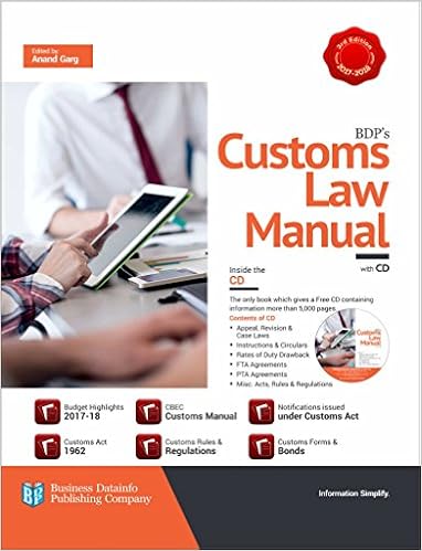 BDP's Customs Law Manual (2017-18 Budget Editon with CD)