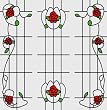 Simulated Window Leadlight in 1:12 scale. Dollhouse Miniature