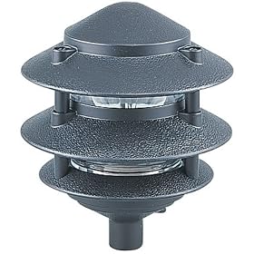 Sea Gull Lighting 9226-12 Single-Light Outdoor Path Fixture with Clear Glass, Black by Sea Gull Lighting