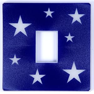 Blue Glow in the Dark Stars Light Switch Cover